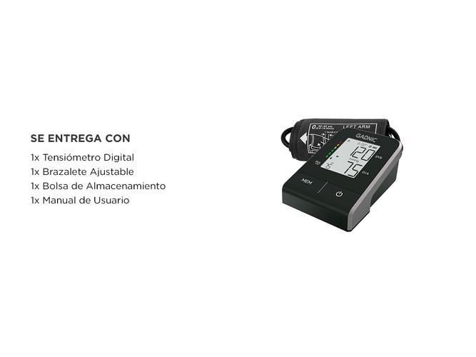 Tensiómetro Digital de Brazo Gadnic Automático con Pantalla LCD Presión Arterial - 6