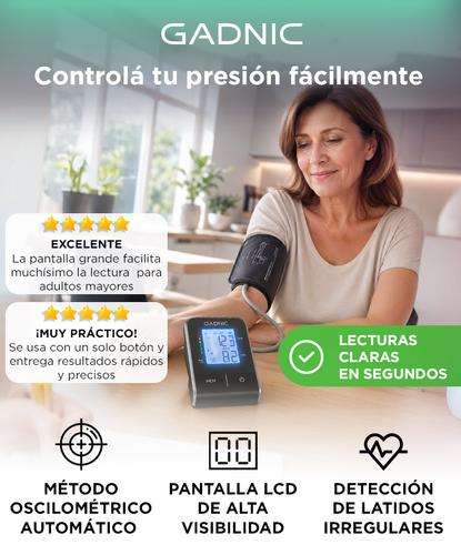 Tensiómetro Digital de Brazo Gadnic Automático con Pantalla LCD Presión Arterial - 1