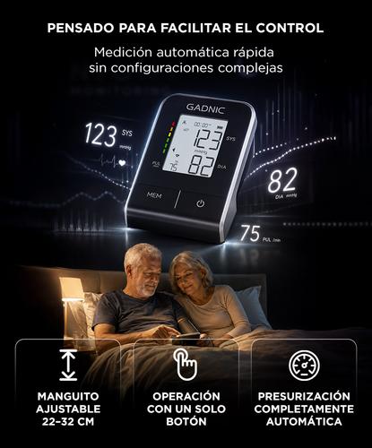 Tensiómetro Digital de Brazo Gadnic Automático con Pantalla LCD Presión Arterial - 4
