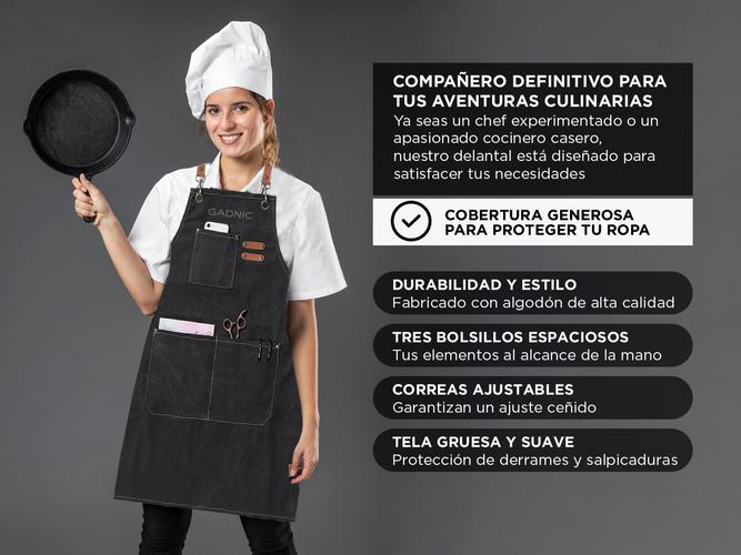 Delantal de Cocina Gadnic Gastronómico con Bolsillos - 2