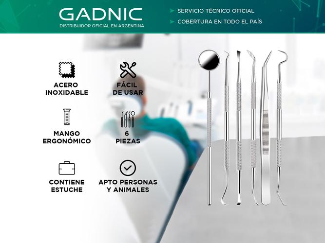 Set de herramientas dentales Gandic Acero inoxidable Estuche - 1