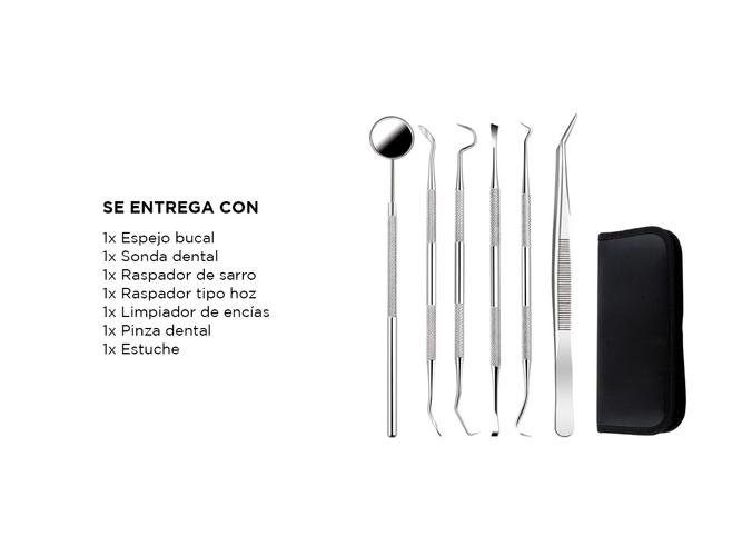 Set de herramientas dentales Gandic Acero inoxidable Estuche - 4