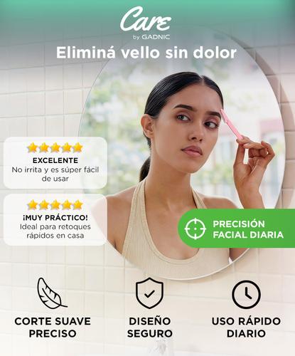 Depiladoras Faciales Care By Gadnic Set 12 Cuchillas Para Cejas Acero Inoxidable Con Mango Ergonomico 145cm - 1