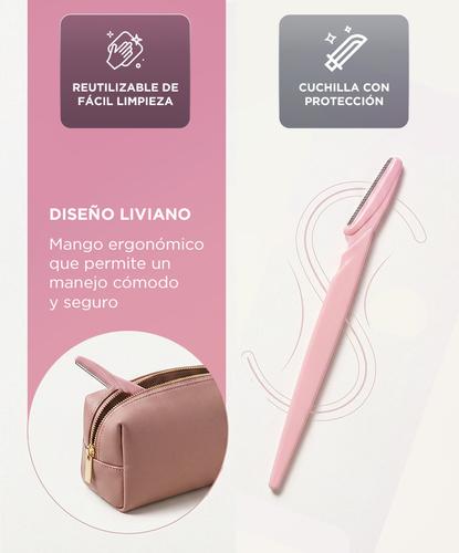 Depiladoras Faciales Care By Gadnic Set 12 Cuchillas Para Cejas Acero Inoxidable Con Mango Ergonomico 145cm - 4