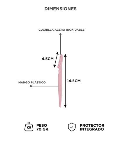 Depiladoras Faciales Care By Gadnic Set 12 Cuchillas Para Cejas Acero Inoxidable Con Mango Ergonomico 145cm - 5