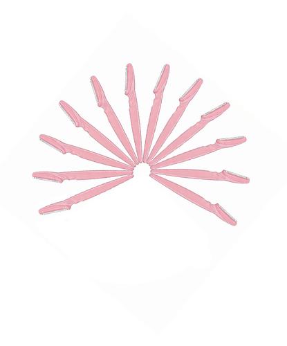 Depiladoras Faciales Care By Gadnic Set 12 Cuchillas Para Cejas Acero Inoxidable Con Mango Ergonomico 145cm - 6