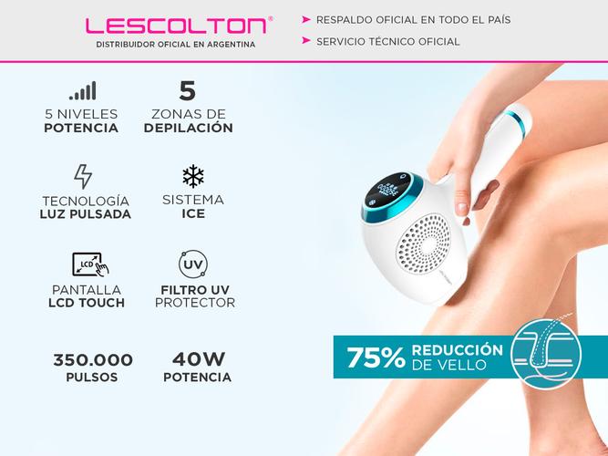 Depiladora Láser Lescolton T011C Sistema Ice 40w Filtro UV - 1