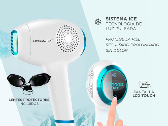 Depiladora Láser Lescolton T011C Sistema Ice 40w Filtro UV - 4
