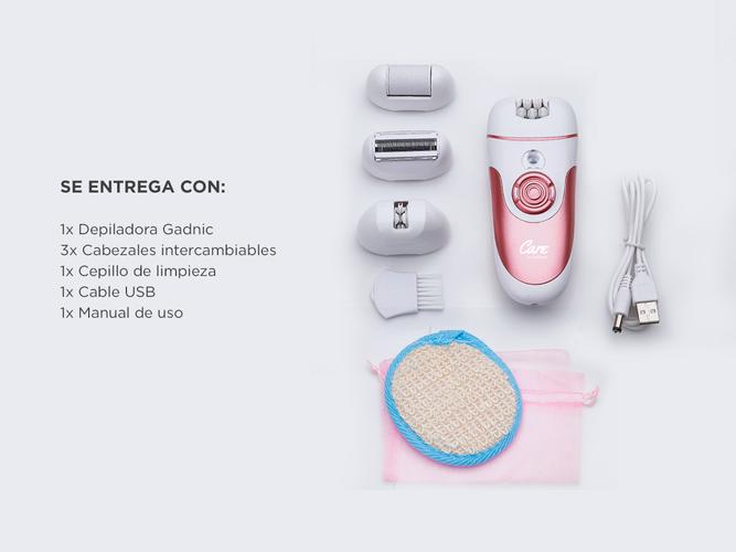 Depiladora eléctrica 4 en 1 Gadnic para mujer pierna cara inalámbrica recargable USB - 6