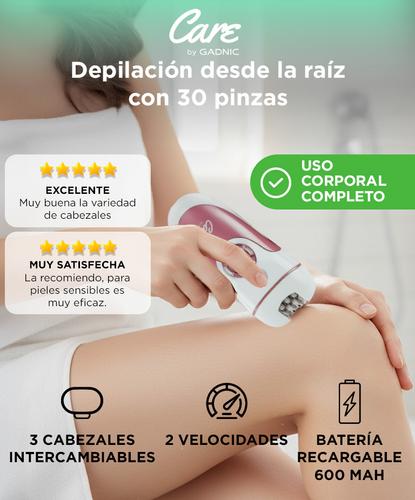 Depiladora eléctrica 4 en 1 Gadnic para mujer pierna cara inalámbrica recargable USB - 1