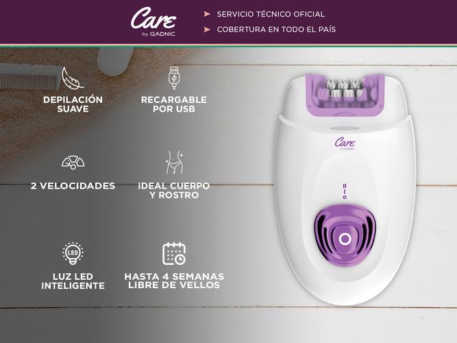 Depiladora Convencional Femenina Gadnic Eléctrica Con 2 Velocidades Sin Dolor - 1