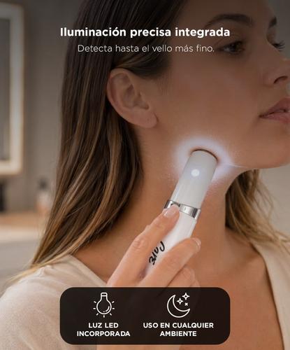 Mini Depiladora Facial Care By Gadnic Portátil Cabezal Giratorio Acero Inoxidable Con Luz LED  - 4