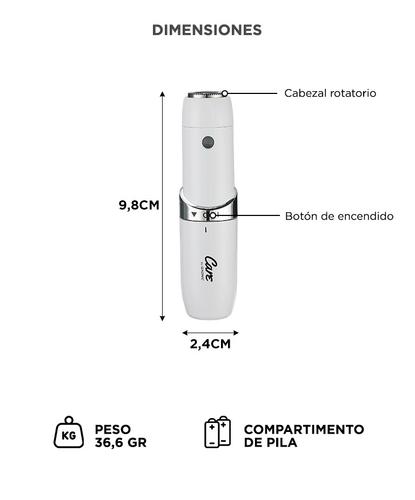 Mini Depiladora Facial Care By Gadnic Portátil Cabezal Giratorio Acero Inoxidable Con Luz LED  - 5