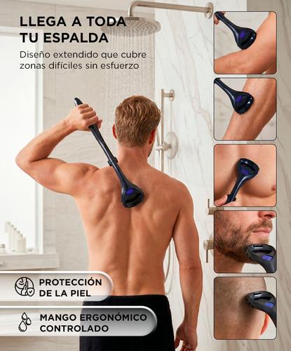 Depiladora Espalda Care By Gadnic Plegable ABS Con Cuchillas Reemplazables Tecnologia SkinGlide Control Uso Seco Y Humedo - 3