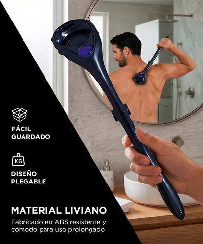 Depiladora Espalda Care By Gadnic Plegable ABS Con Cuchillas Reemplazables Tecnologia SkinGlide Control Uso Seco Y Humedo - 4