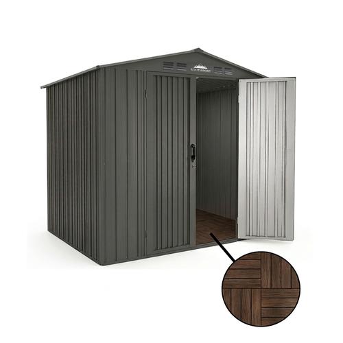 Cobertizo Exterior South Port By Gadnic Acero Galvanizado Doble Puerta Ventilación Galpón 151 x 181 x 195 cm - 0