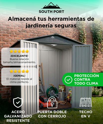 Cobertizo Exterior South Port By Gadnic Acero Galvanizado Doble Puerta Ventilación Galpón 151 x 181 x 195 cm - 1