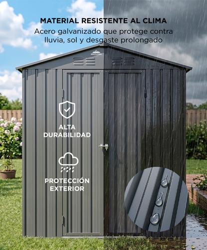 Cobertizo Exterior South Port By Gadnic Acero Galvanizado Doble Puerta Ventilación Galpón 151 x 181 x 195 cm - 2