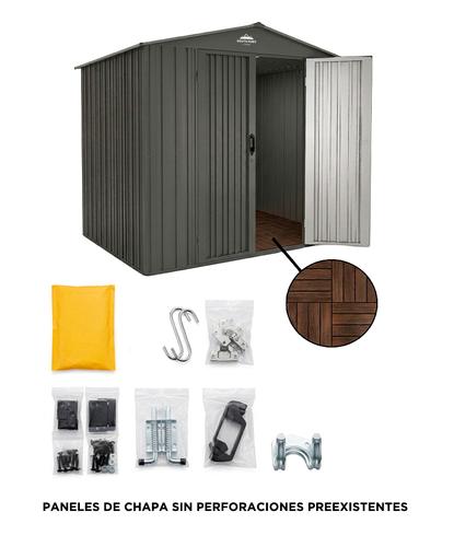 Cobertizo Exterior South Port By Gadnic Acero Galvanizado Doble Puerta Ventilación Galpón 151 x 181 x 195 cm - 6