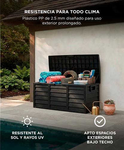 Deposito Jardin Gadnic 245L Plastico PP 1100x490x540mm Espesor 25mm Carga Maxima 100kg - 2