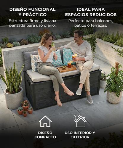 Deposito Jardin Gadnic 245L Plastico PP 1100x490x540mm Espesor 25mm Carga Maxima 100kg - 3