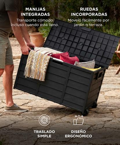 Deposito Jardin Gadnic 245L Plastico PP 1100x490x540mm Espesor 25mm Carga Maxima 100kg - 4