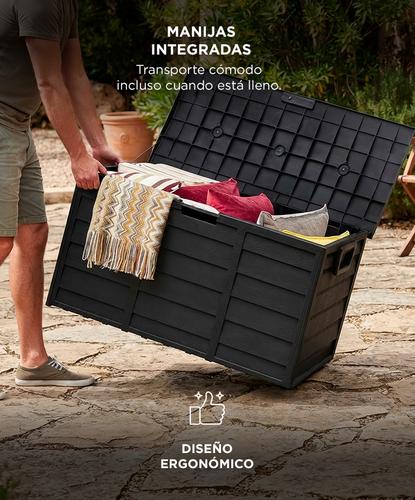 Deposito Jardin Gadnic 245L Plastico PP 1100x490x540mm Espesor 25mm Carga Maxima 100kg - 4