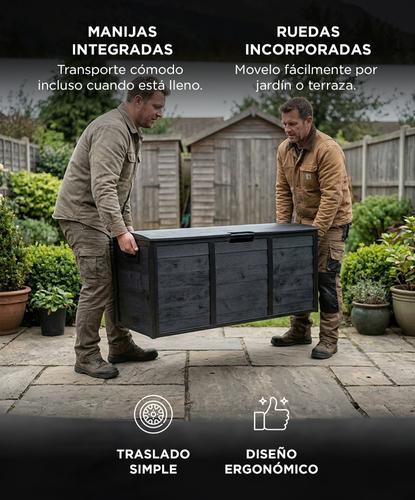 Deposito Jardin Gadnic 245L Plastico PP 1100x490x540mm Espesor 25mm Carga Maxima 100kg - 4