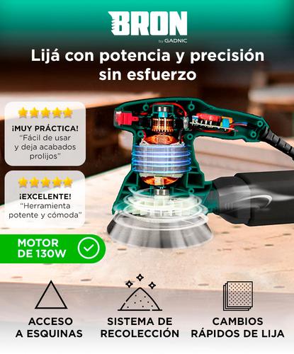 Lijadora Eléctrica Triangular Bron By Gadnic Motor 130W Velocidad 13000 rpm  - 1