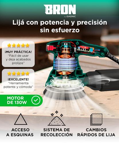 Lijadora Eléctrica Triangular Bron By Gadnic Motor 130W Velocidad 13000 rpm  - 1