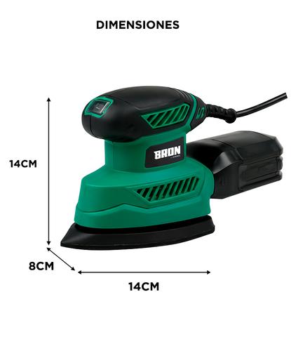 Lijadora Eléctrica Triangular Bron By Gadnic Motor 130W Velocidad 13000 rpm  - 5