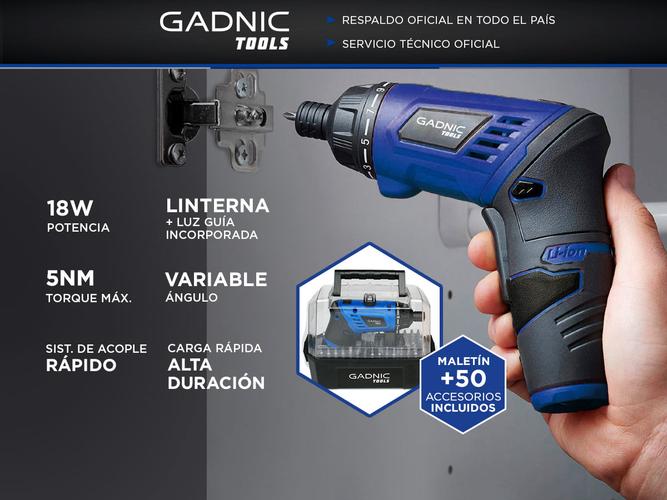 Atornillador a Batería Gadnic Tools D5 Pro Inalámbrico 36v Litio  Accesorios - 1