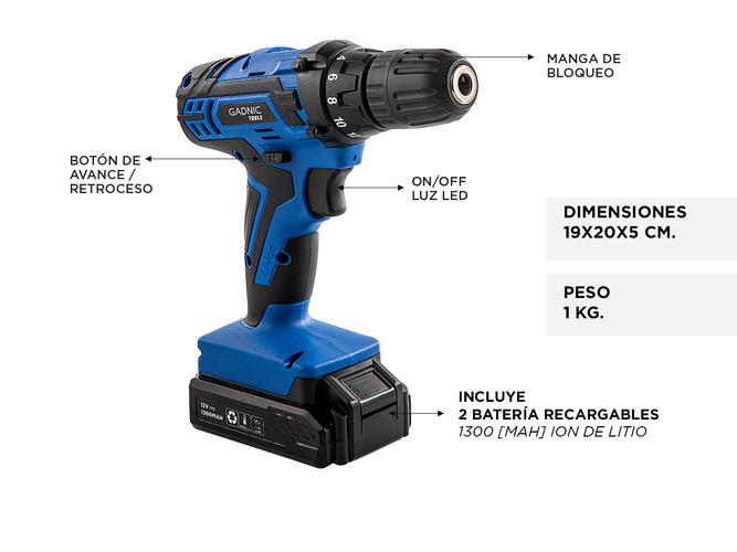 Destornillador Eléctrico 12V Gadnic D12 PRO Recargable - 5