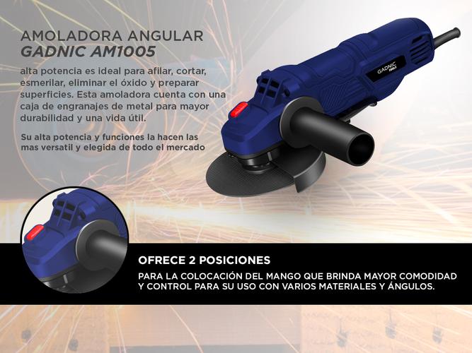 Amoladora Angular Gadnic AM1005 710w + Discos - 2