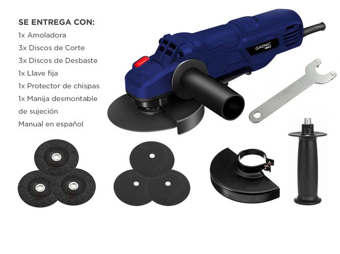 Amoladora Angular Gadnic AM1005 710w + Discos - 5