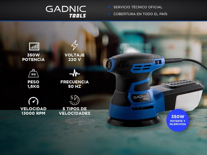 Lijadora Electrica Orbital Gadnicc 350W 125mm 13,000 RPM - 1
