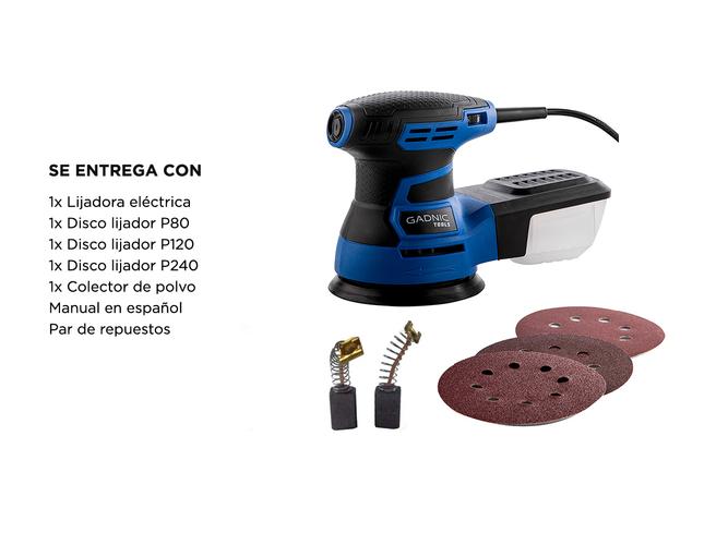 Lijadora Electrica Orbital Gadnicc 350W 125mm 13000 RPM - 5
