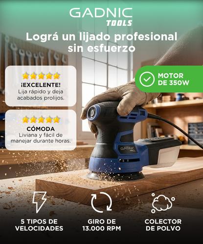 Lijadora Electrica Orbital Gadnicc 350W 125mm 13000 RPM - 1