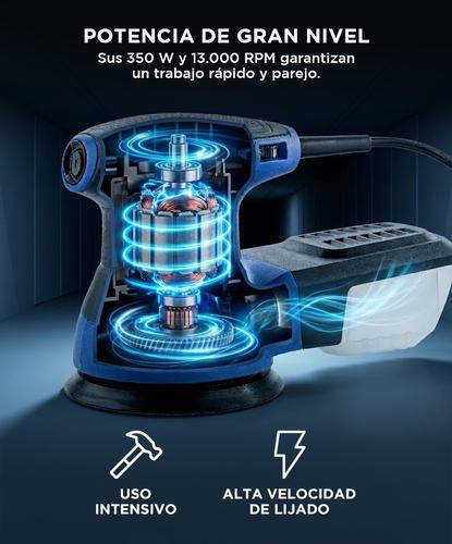 Lijadora Electrica Orbital Gadnicc 350W 125mm 13000 RPM - 2