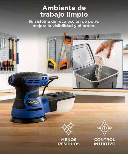 Lijadora Electrica Orbital Gadnicc 350W 125mm 13000 RPM - 3