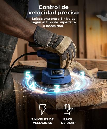Lijadora Electrica Orbital Gadnicc 350W 125mm 13000 RPM - 4