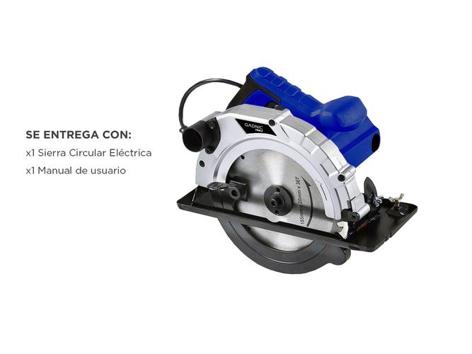 Sierra Circular Eléctrica Gadnic SC1650 Multipropósito 1200W 185mm - 5