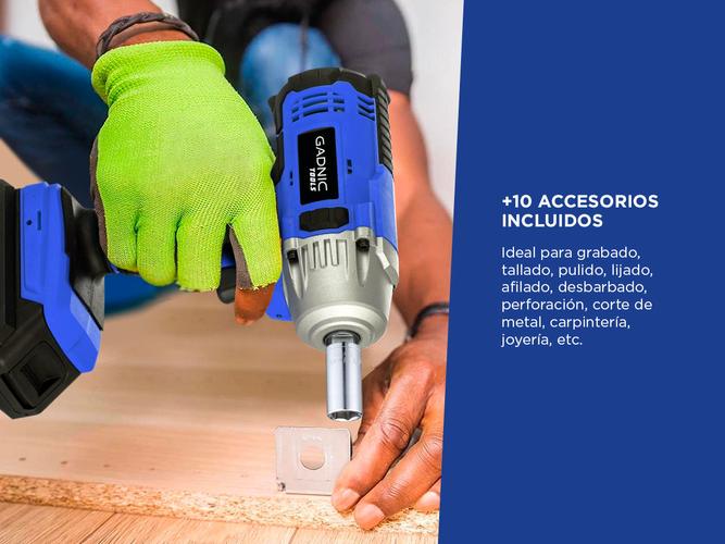 Llave de impacto inalámbrica Gadnic D200 20V - 3