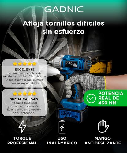 Llave de impacto inalámbrica Gadnic D200 20V - 1