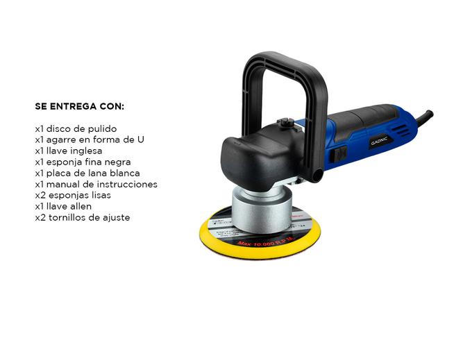 Lustradora De Autos Gadnic PL800 Pulidora Velocidad Variable - 5