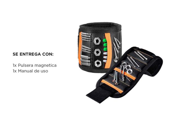 Pulsera magnética Gadnic para herramientas con imanes para sujetar clavos tornillos brocas  - 5