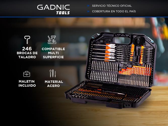 Juego de Mechas Para Taladro GADNIC DL246 246 brocas - 1