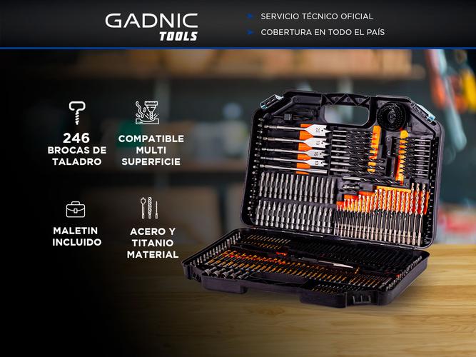 Juego de Mechas Para Taladro GADNIC DL246 246 brocas - 1