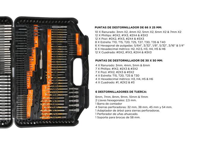 Juego de Mechas Para Taladro GADNIC DL246 246 brocas - 3