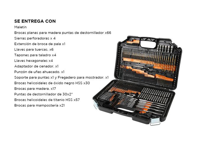 Juego de Mechas Para Taladro GADNIC DL246 246 brocas - 6